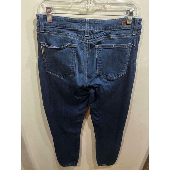 Paige Jeans Womens 30 Verdugo Ankle Blue Mid Rise Dark Wash Denim Minimalist - Picture 2 of 8